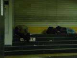 homeless people in the station